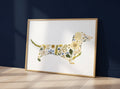 Plakat Dachshund of Flowers – Jamnik z Kwiatów | Dekoracja Ścienna Winylowa