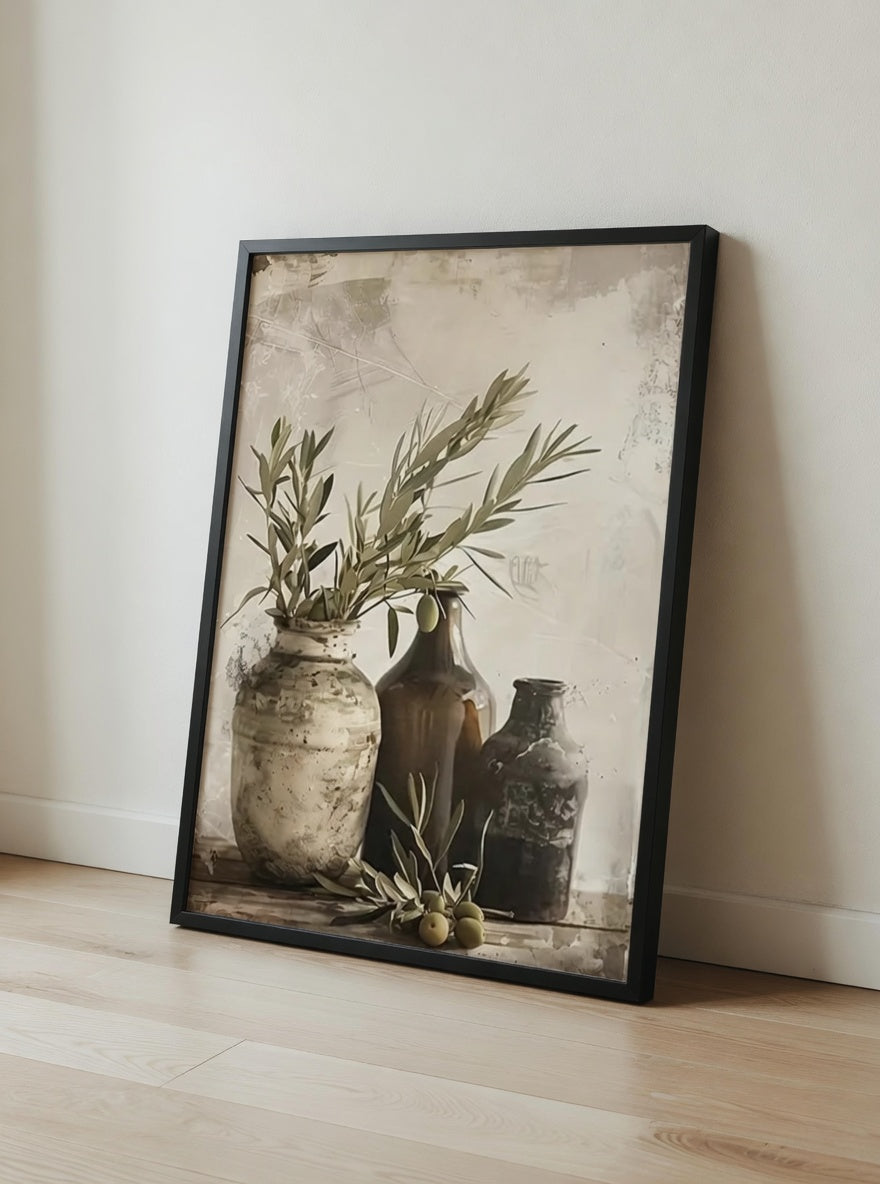 Plakat Olive & Three Bootles