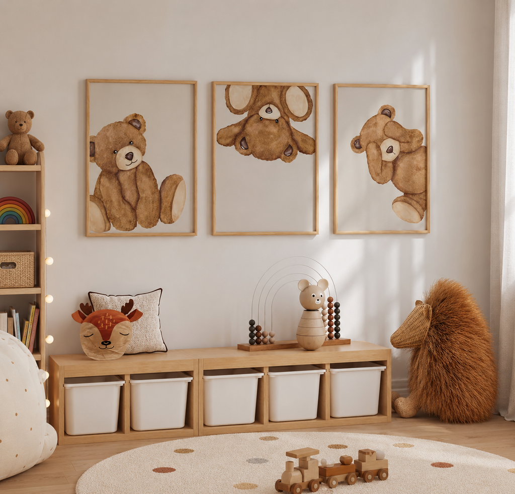 Zestaw 3 plakatów Bear Poster Set