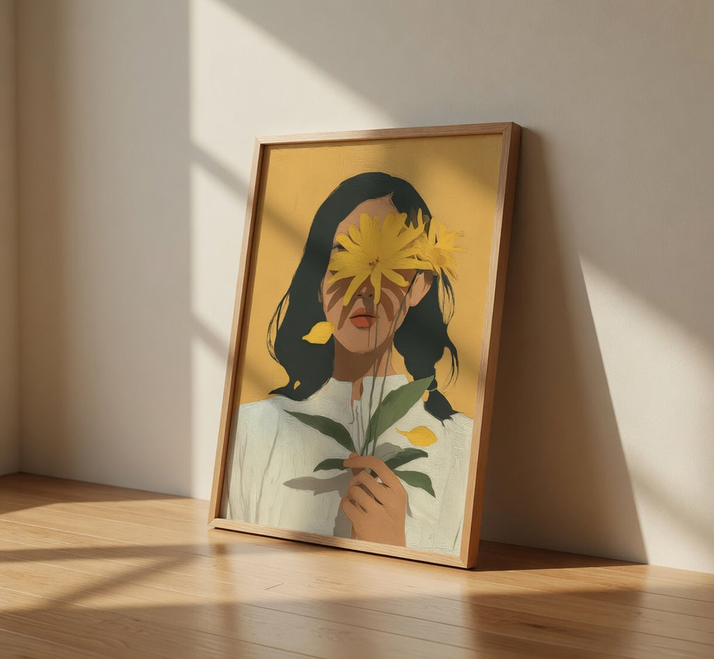 Plakat Lady on Yellow
