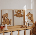 Zestaw 3 plakatów Bear Poster Set