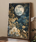 Plakat Full Moon Garden – Pełnia Księżyca nad Nocnym Ogrodem | Celestial Botanical Dekoracja Ścienna