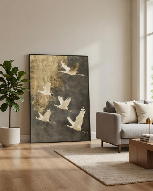 Plakat Cranes on Bronze