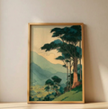 Plakat Japanese Mountain Landscape – Górski Pejzaż w Stylu Japońskim | Zen Art Dekoracja Ścienna