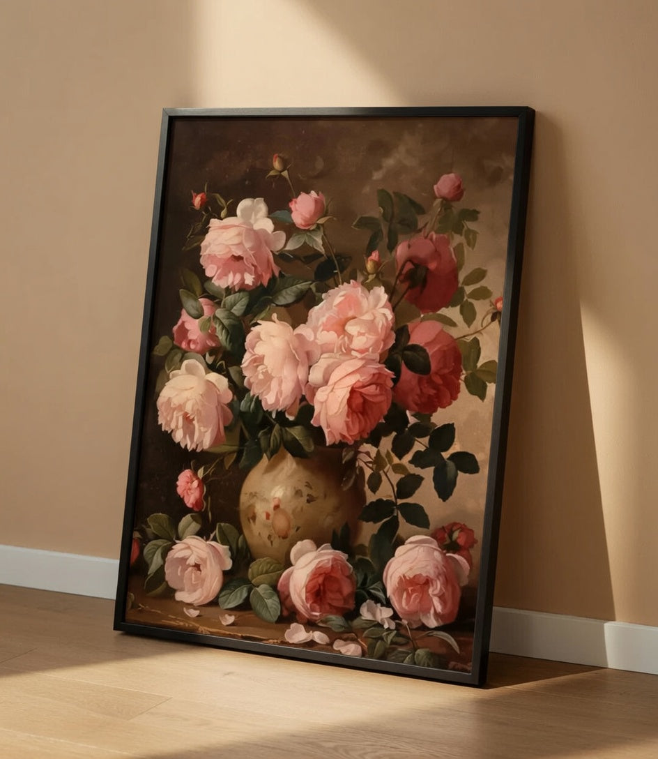 Plakat Vintage Pink Rose Buquet