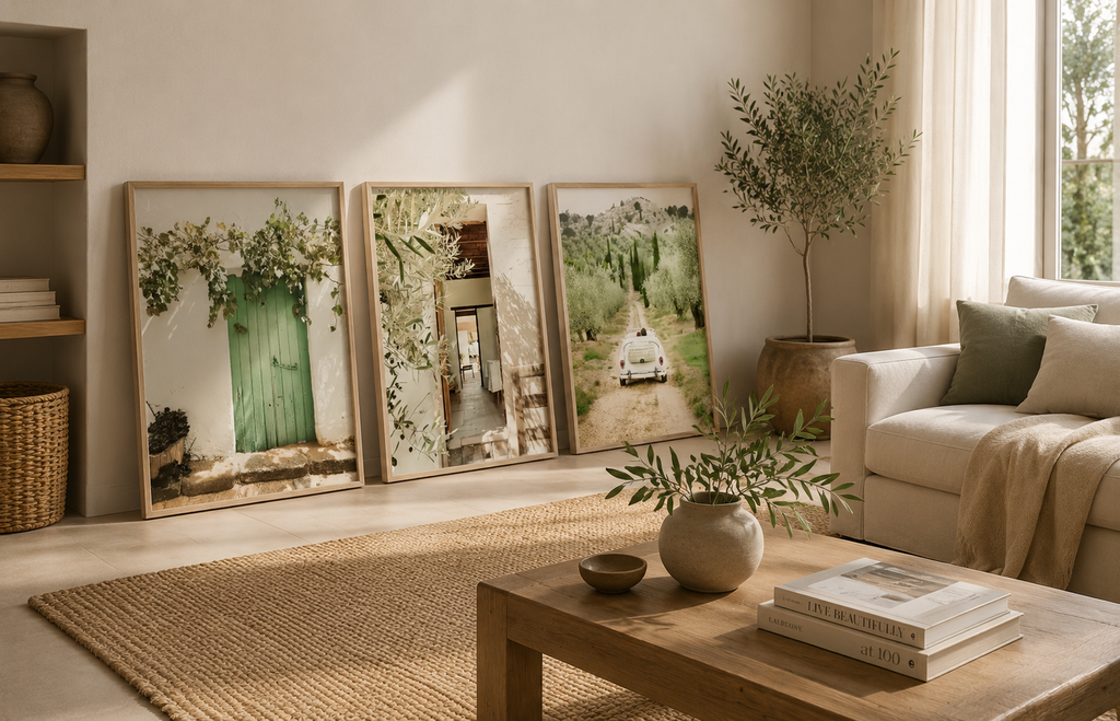 Plakat Tuscany Triptych – Toskański Tryptyk | Italian Countryside Cottagecore Dekoracja Ścienna