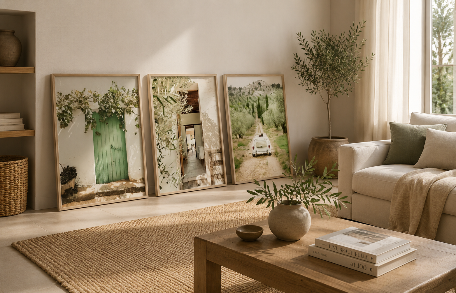 Plakat Tuscany Triptych – Toskański Tryptyk | Italian Countryside Cottagecore Dekoracja Ścienna