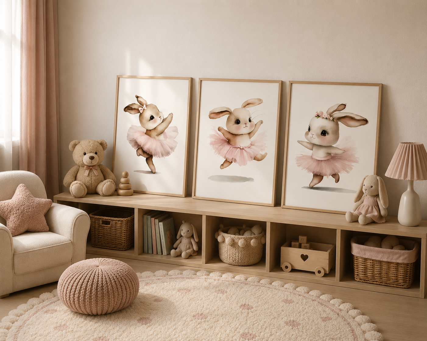 Zestaw 3 plakatów Little Ballerina Bunnies Poster Set