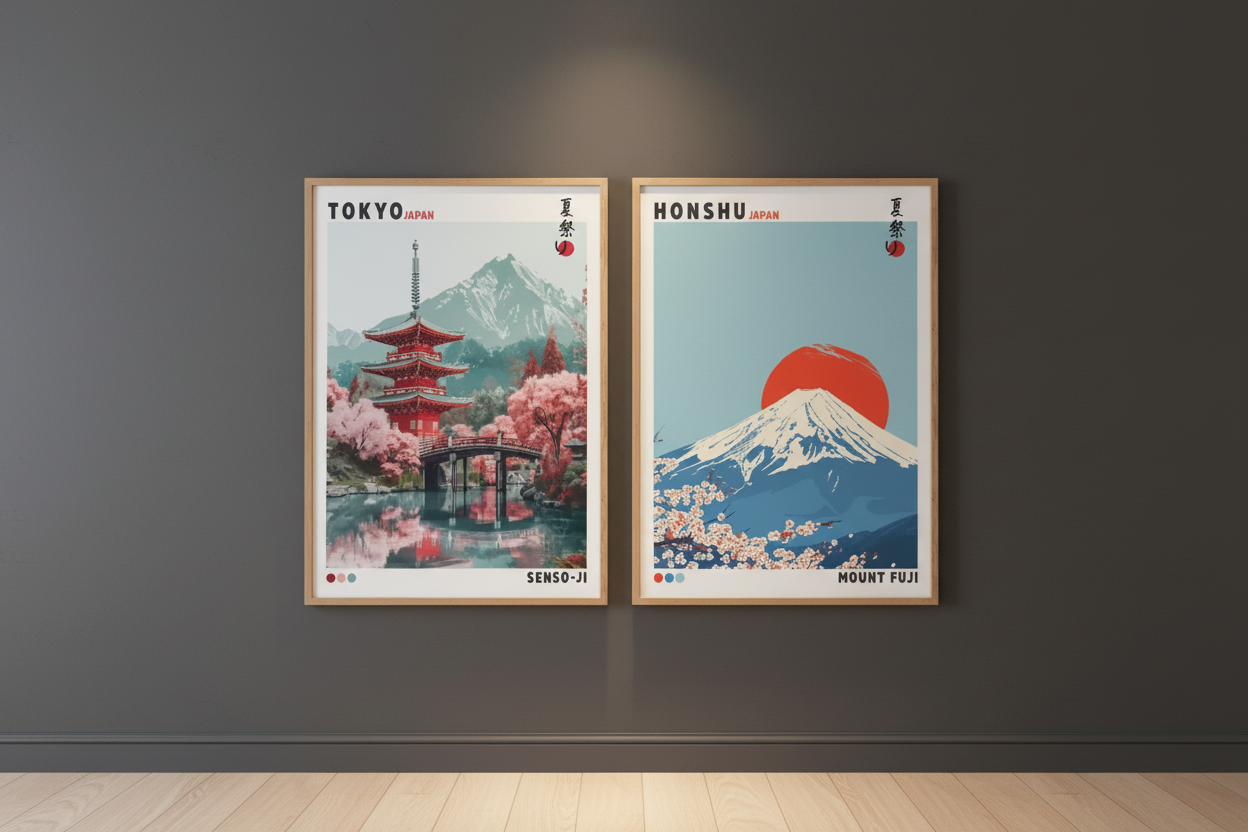 Tokyo & Honshu – zawieszone na ścianie