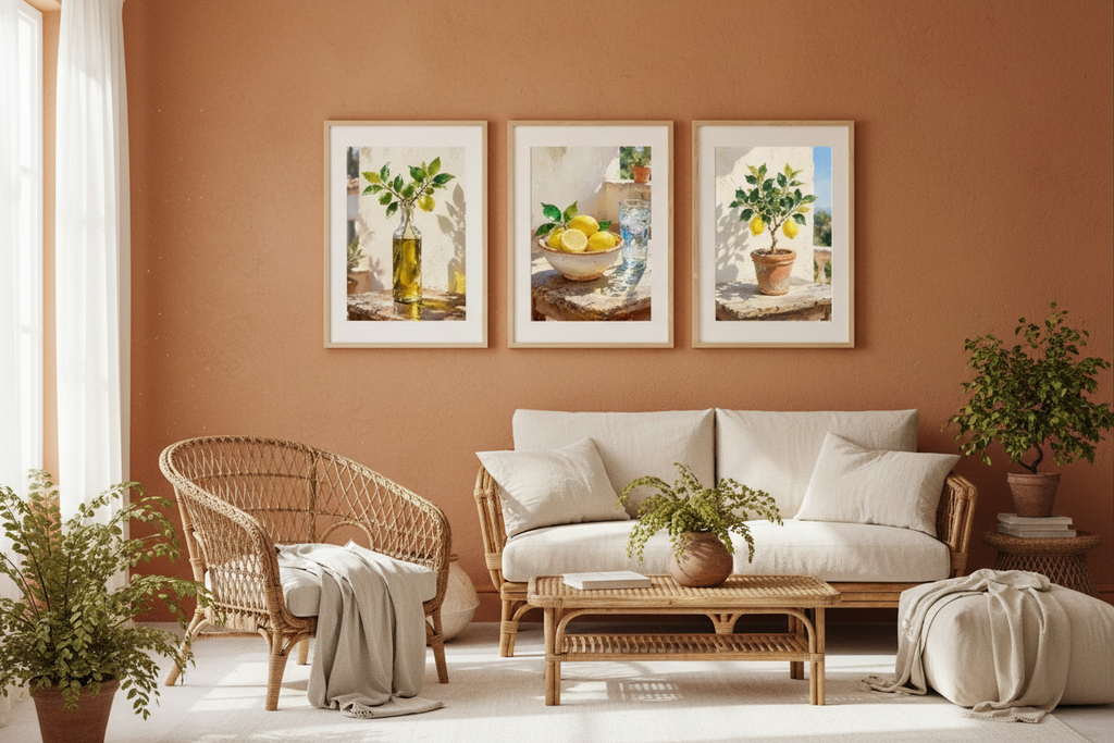 Tryptyk cytrynowy – salon