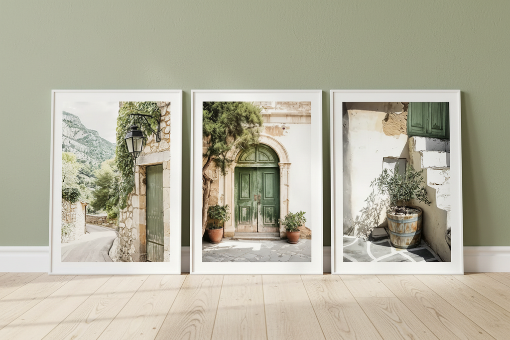 Tryptyk Mediterranean – wall mockup