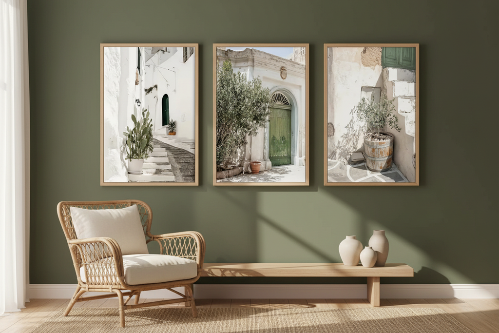 Tryptyk White Mediterranean – interior mockup