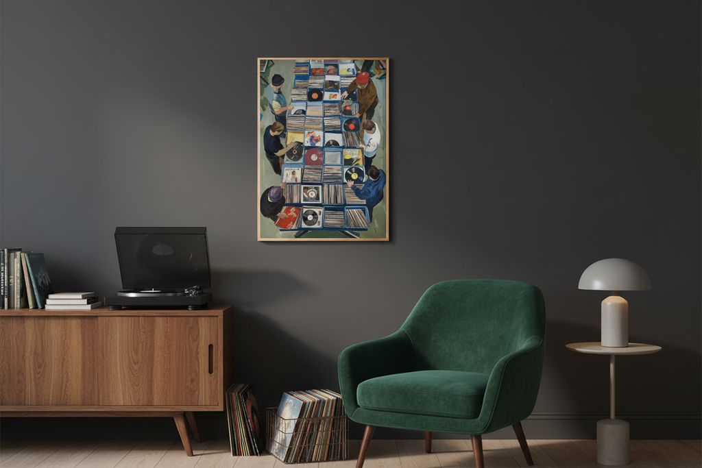 Vinyl Records – mały plakat aranżacja wnętrza