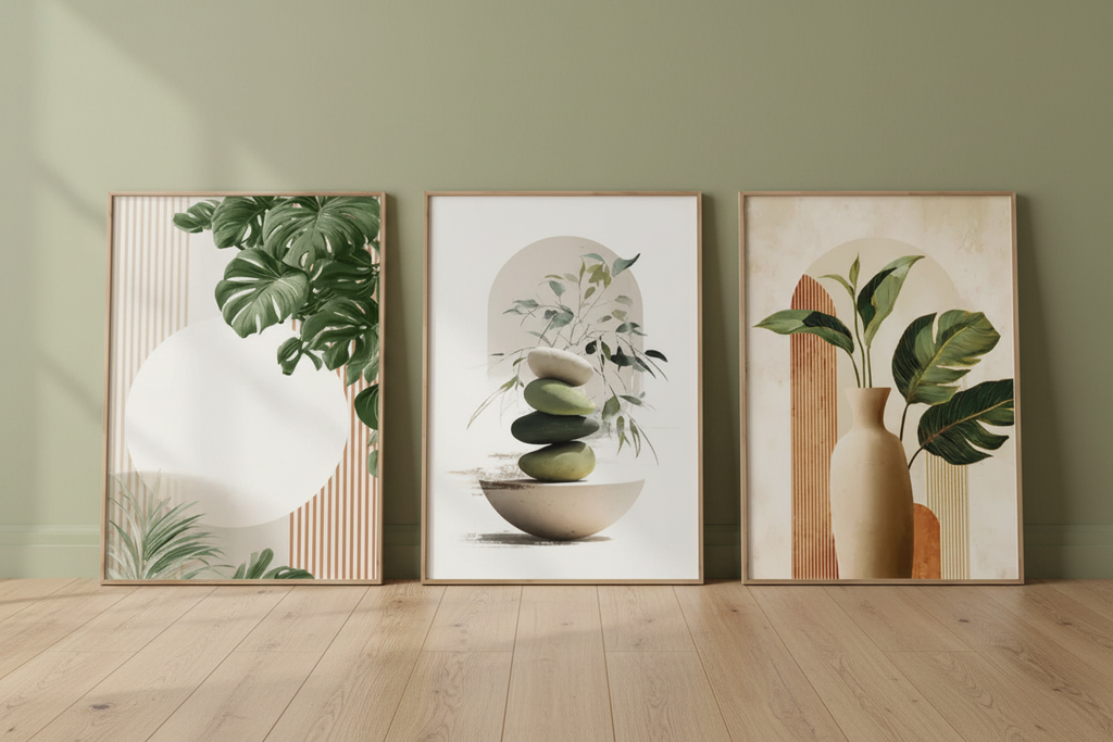 Zen Triptych – plakaty oparte o ścianę